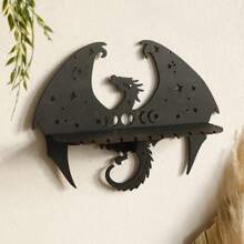 1 Stück Gotischer Stil Holz Drachen Wandregal für Kristalle, Heim Schlafzimmer Deko Ornament Aufbewahrung Wandregal
