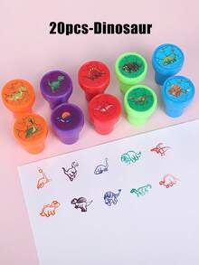 12/24pcs-Animal Footprint/Sea Animals Pattern Stamps - Mini Self Printed Seal, Easy-Grip, Assorted Colors, Perfect For Arts And Diy Crafts & Birthday,Back To School Party Baby Shower Party Favors,Back To School, School Thingsfor Girls/Boys, Backpack,School Supplies - Multicolor - View 11