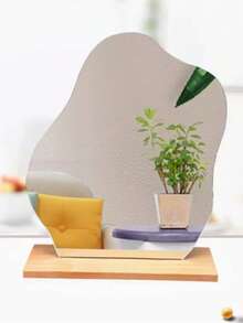 1 Set hochauflösender asymmetrischer Wolken-förmiger Spiegel, asymmetrischer Spiegel, Schminkspiegel, Fotografie-Requisite, Tisch-Kosmetikspiegel mit Ständer für Studentenwohnheime, zum Selbermachen, Schminken, günstig, Raumdekoration, Kosmetiktisch, Reisen, Schlafzimmer, Schminkaccessoires, Spiegel, Kosmetikspiegel