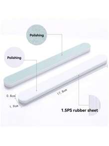 كتل إسفنجية نايل مزدوجة الجوانب وتلميع، مناسبة للأكريليك نايلز براقة، أداة العناية بالأكريل الطبيعية وأداة التلميع