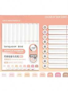 Languo 9支装丙烯颜料马克笔套装,720色可混色软头,适用于绘画、DIY手工、学校美术用品、绘画课程、返校季 - 彩色 - 查看 15