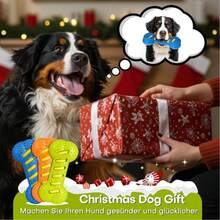 1pc Dog Chew Toy With Sound, Interactive Training Toy Bone, Durable Rubber Toy For Pet Boredom Relief - Cute Cartoon Dog Chew Toy, Essential Pet Accessory! Cartoon Style, Colorful, Bone Shaped, Durable Details, Sound Function, Suitable For Daily Play/Training/Holiday Celebration - Multicolor - View 4