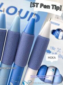 返校学生办公书写笔，新款按钮圆珠笔，0.5毫米黑色墨水，高品质中性笔