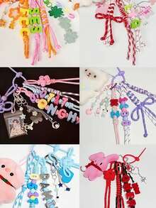 10 件/26 件电镀亚克力大孔英文字母珠，DIY 手机挂绳，休闲鞋饰，手工珠宝配饰，节日礼物 - 馬卡龍鍍彩字母 - 查看 3