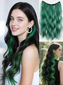 4片/套 多色卷发接发 - 蓬松预卷合成发片，打造自然波浪发型，适合节日、圣诞派对和日常妆容（10多种颜色，1片/包） - 彩色 - 查看 14