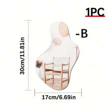 1 miếng dán tường trang trí gương hình bất đối xứng, tự dính, miếng dán gương chất liệu acrylic dày, miếng dán tường 3D, thích hợp cho trang trí tường phòng ngủ/bếp/phòng tắm/phòng khách/văn phòng/nền TV, chống thấm nước và chống ăn mòn, gương treo tường có thể tháo rời trang trí phòng gương treo tường gương cho phòng trang trí nhà trang trí phòng tắm trang trí phòng khách - Bạc - Xem 16