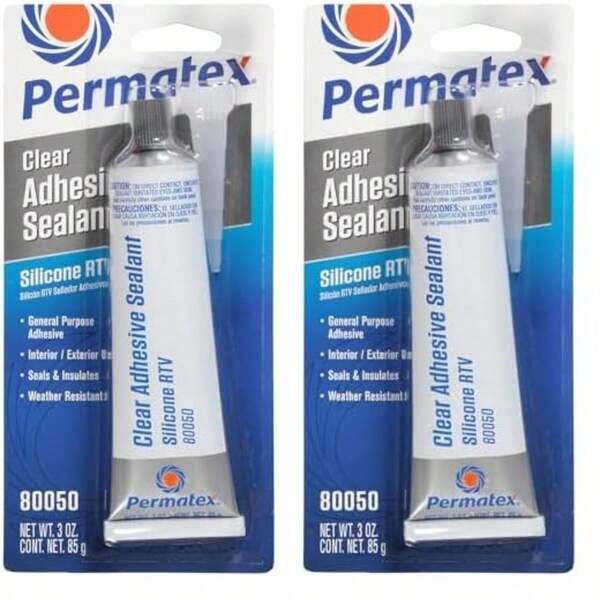 [Huihuang]Permatex 80050 Clear RTV Silicone Adhesive Sealant 3 Oz