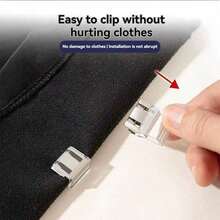 5 件透明裤腿夹，无缝裤脚固定器，防止裤子拖地 - 彩色 - 查看 7