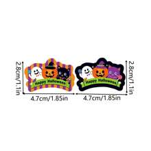 64/32/16Pcs Happy Halloween Creepy Cute Stickers For Candy Packaging - Treat Bags Labels, Happy Halloween Labels For Treats, Cookie Sealing Stickers, DIY Baking Crafts, Treat Labels, Sugar Candy Gifts, Party Favors Supplies, Cupcake Boxes, Candy Bags, DIY Baking Crafts, Journals, Pastel Party Decor, Scrapbooking, Postcards, Treat Bags, Retro Home Party Decor. Halloween Decoration DIY Crafts