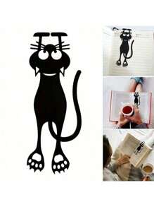 Black Cat Acrylic Bookmarks, Creative Hollow Bookmarks, Small Cat Hanging Bookmarks,School Supplies,Back To School