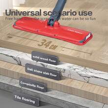 Easy Twist Flat Mop With One-Click Water Release, Self-Wringing Mop With 270° Spin Tech, Dual-Active Fiber Head & Hand-Free Washing (1 Mop+3 Mop Pads) - 1 - 查看 8