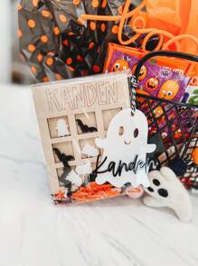 Etiquetas de acrílico personalizables para cestas de Halloween, etiqueta de cesta de Halloween con fantasma, etiqueta de Boo personalizada con nombre, regalo con tema de fantasma de Halloween para niños, etiqueta de acrílico para balde de Boo de Halloween, regalo personalizado de Halloween, etiqueta de regalo personalizada para niños, etiquetas de acrílico personalizadas como adorno, regalo para niño/él/novio/esposo, regalo para niña/ella/novia/esposa. Decoración de habitación, multifuncional, ornamental, personalizado, salón de té, hogar, jardín, oficina, para aniversarios, para el Día de San Valentín, para el estreno de una casa