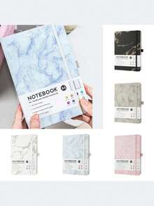 Unisex Lined Notebook, Marble And Rough Surface Journal, Hardcover Leather Material, With Pen Holder, Resistant Cover Tech Softcover Composition Journal Notebook Light Notepad Supply For Stylish Women Men Daily Use Home Decor,Preppy Style Lined Journal, Back To School Decorations,Suitable For Work, Notes, Travel, School, Etc.