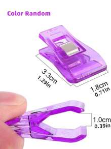 10/20 قطعة/مجموعة مشابك بلاستيكية ملونة عشوائية الحواف لتثبيت الأقمشة والخياطة والتصميم اليدوي، مشابك للتنجيد والتجليد والأعمال اليدوية