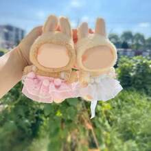 [仅衣服] 热销新款1/2/3代17厘米Labobo毛绒娃娃衣服，可爱甜美毛球吊带裙，适合 - 彩色 - 查看 2