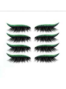 1 para wielokrotnego użytku eyelinerów i naklejek na rzęsy, sztuczne rzęsy, cekinowy cień do powiek