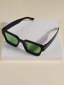 1 pieza/2 piezas/3 piezas/10 piezas Gafas con marco cuadrado grueso, gafas de moda rectangulares gruesas unisex para fotografía callejera, bares, clubes, festivales de música, decorativas, adecuadas para todos los tipos de rostro