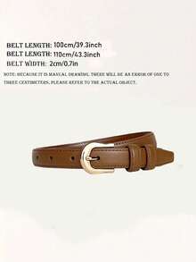 1/2/3 piezas Cinturón versátil y sencillo, hebilla de aguja sencilla y cinturón versátil para jeans de mujer, cinturón decorativo de verano, otoño, Halloween