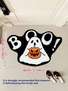 Thảm tắm họa tiết bí ngô và ma Halloween, lông ngắn, trang trí nhà trong nhà, chủ đề Halloween, thảm chống trượt thích hợp cho trang trí phòng tắm hoặc phòng ngủ, trang trí và phụ kiện phòng tắm, thích hợp cho trang trí lối vào nhà, tiệc Halloween, phòng ngủ, cửa ra vào, phòng tắm, thảm nhà bếp - Nhiều màu - Xem 15
