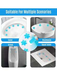 1/6 Pack Floral Scented Toilet Cleaning Gel, RV Cleaner, Toilet Gel Stamp, Deodorizing Cleaning, Bathroom Cleaner, Toilet Cleaner, Commode Care, With Air Freshening Fragrance Toilet Freshener Gel