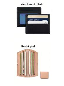 1pc, Wallet Credit Card Bag, RFID Credit Card Holder, Ultra-Thin Pocket Wallet With ID Card Window, Suitable For Both Women And Men, Fashionable Style; Slim And Minimalist Style