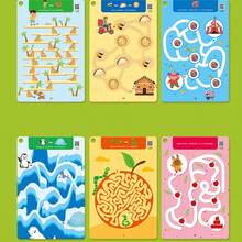 1 套专注力迷宫训练书 - 培养思维、注意力和思维游戏玩具，迷宫训练开发左右脑思维，具有挑战性的迷宫冒险全脑开发训练玩具，注意力玩具 - 彩色 - 查看 8