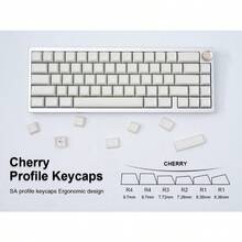 Dagaladoo White Jade Keycap 140key Double Shot Pbt Keycaps 60 75 100 Translucent Shine Through Keycaps SA Profile Creamy Custom Keyboard Keycap Set Compatible With US Layout Mechanical KeyboardCrossBorder Finds - WhiteJade (140key) - Xem 5
