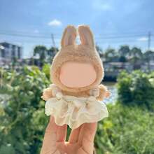 [仅衣服] 热销新款1/2/3代17厘米Labobo毛绒娃娃衣服，可爱甜美毛球吊带裙，适合 - 彩色 - 查看 11