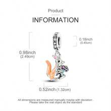 全新镀银卡通魔法人物吊坠，适合原创 DIY 手链，女士生日订婚时尚珠宝礼物 - 銀色 - 查看 4