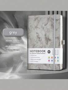 Unisex Lined Notebook, Marble And Rough Surface Journal, Hardcover Leather Material, With Pen Holder, Resistant Cover Tech Softcover Composition Journal Notebook Light Notepad Supply For Stylish Women Men Daily Use Home Decor,Preppy Style Lined Journal, Back To School Decorations,Suitable For Work, Notes, Travel, School, Etc.