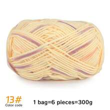 6 件/包多色渐变染色彩虹腈纶纱线、条纹针织材料纱线、钩针纱线、温暖柔软的纱线，适用于编织毛衣、围巾、袜子、手套、帽子、披肩和其他配饰 - 6團裝 - 查看 22
