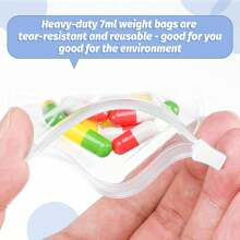 Pill Pouch Bags Zippered Pouch Set Reusable Baggies Clear Plastic Self Sealing Travel Medicine Organizer Storage Pouches With Slide Lock For Pills And Small Items(10-20 Pieces)