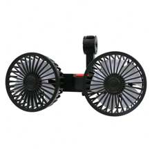 The Car Fan Is Suitable For The Rear Seat. It Is A Double - Headed USB Car Seat Fan With 3 - Speed Strong Wind And A 360° Rotatable Car Rear Headrest Fan. It Is An Air - Circulating Car Fan With An Adjustable Clip, Suitable For All Models.