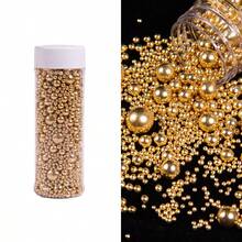 蛋糕装饰配件，DIY蛋糕装饰，混合尺寸白珍珠。适用于装饰生日蛋糕、甜甜圈、纸杯蛋糕、冰淇淋和饼干，是婚礼、派对、情人节、万圣节、圣诞节和其他场合的理想装饰用品。 - 彩色 - 查看 24