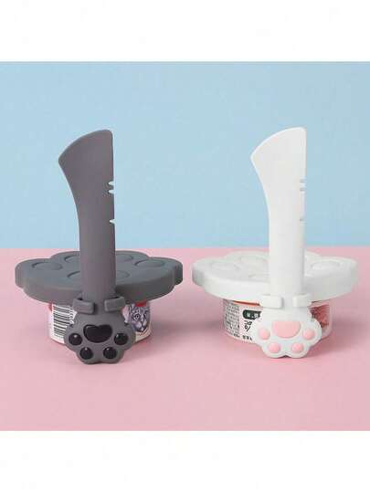 Universal Size Pet Food Can Lids, Reusable Silicone Airtight Covers, Leak-Proof, Easy To Clean, Odor-Proof, With Can Opener Function