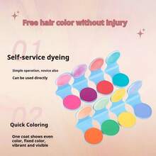 1 件彩色发粉扑，一次性使用染发粉扑，多色辫子临时染发剂，可靠 - 完美礼物、生日礼物、理想礼物、惊喜礼物、节日礼物、季节性礼物、万圣节礼物、圣诞节礼物、游戏爱好者精致礼物、礼物、玩具