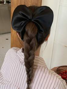 4条装纯色优雅复古宫廷风涤纶缎面心形发圈，高弹力发绳，时尚浪漫设计，适合女孩，是情人节、旅行、摄影配件、马尾辫发圈、洗脸发饰、头饰、化妆家居健身女性配饰头饰的理想之选。