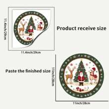 1 件圣诞老人、雪人、圣诞树窗贴、PVC 静电吸附贴花、圣诞节节日装饰、派对用品、适用于家庭和厨房窗户装饰、门窗玻璃贴花圣诞装饰品圣诞装饰圣诞装饰家居