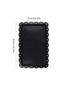 1/2/4/6pcs Black Plastic Dessert Plates/Trays, Suitable For Graduation Ceremony, Birthday, Party, Wedding - Black - View 2