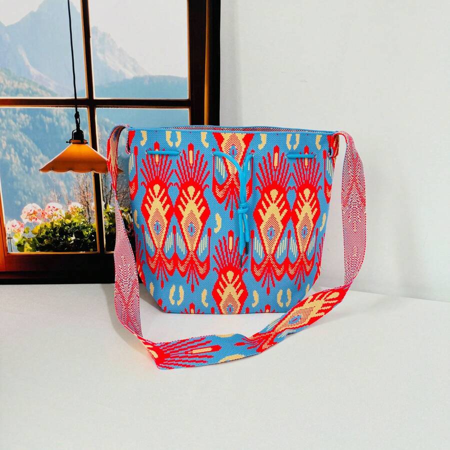 Women Shoulder Bags - 藍紅 - 查看 1