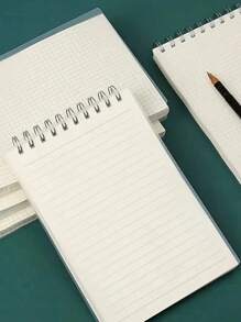 240 Pages Spiral Bound Notebook With Thickened PP Cover, Top Flip Design, Minimalist PP Cover, Smooth Writing Notebook, Suitable For Students, Office, Business