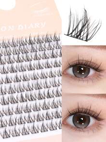 Individual Eyelash Extensions, D-Curl Eyelash Extension, DIY Eyelash Cluster, Fluffy Eyelash Cluster False Eyelashes, 3D Effect, Natural Individual Eyelash Kit, At-Home Eyelash Extension Lash Clusters,Eye Lash Clusters,Individual Eyelashes,Lashes,Fake Lashes