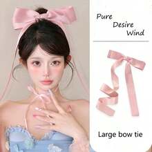 1pc Bowknot Bohemian Polyester Lolita Lace Headband, Versatile Lolita Lace Headband, Sweet Headband Accessory; 5pcs Japanese School Girl/Magical Girl Sakura Xie'Anran Style Hair Clips; 1 Pair Handmade Cute Japanese Angel Wings Hair Clips, Crystal Bowknot Decor Hair Clips - Bow Headdress - View 11