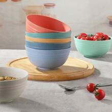 8PCS Cereal Bowl, Ohola Unbreakable Wheat Straw Cereal Bowls, Microwave & Dishwasher Safe Kitchen Bowls For Cereal, Snack, Soup, Salad And Rice, MultiColors, 26oz (Ser Of 8) - 預設 - 查看 8
