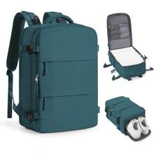 Women Men Airline Approved Carry On Backpack Flight Approved Waterproof Sports Luggage Backpack Casual Daypack Small Hiking Backpack - A-孔雀藍 - 查看 1