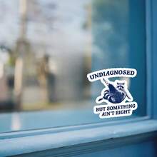 1 miếng dán vinyl hình gấu trúc ngộ nghĩnh, nhãn dán hài hước châm biếm về sức khỏe tâm thần, nhãn dán meme "Có gì đó không ổn", nhãn dán laptop chống nước màu đen hài hước, nhãn dán tự trào phúng độc đáo, nhãn dán chai nước biểu cảm lo lắng, nhãn dán vinyl hình gấu trúc năng lượng hỗn loạn, nhãn dán hài hước trị liệu mỉa mai. - Nhiều màu - Xem 10