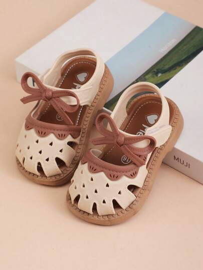 女童塑料凉鞋，软底防滑，适合1-3岁婴幼儿
