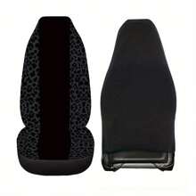 1pc Fashionable Leopard Print Patchwork Car Seat Cover, Universal Fit