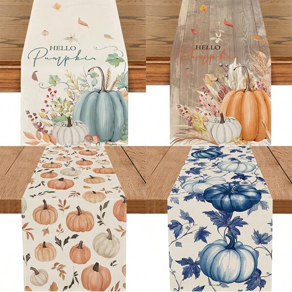 Kürbisblatt Herbst Tischläufer, saisonale Herbst Küchen- und Esszimmer Tischdekoration für Zuhause und Partys