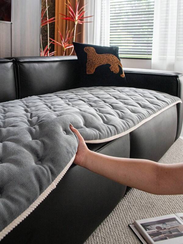 1 Stück Winter Plüsch rutschfeste Sofakissen, Winter warmer Sofabezug, Kissenbezug Rückenlehne, Sofakissen Schutzbezug, geeignet für Schlafzimmer, Büro, Wohnzimmer, Heimdekoration